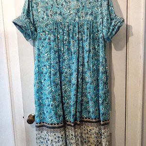 2X Metropolitan House Dress Floral pattern Muu Muu Granny Dress